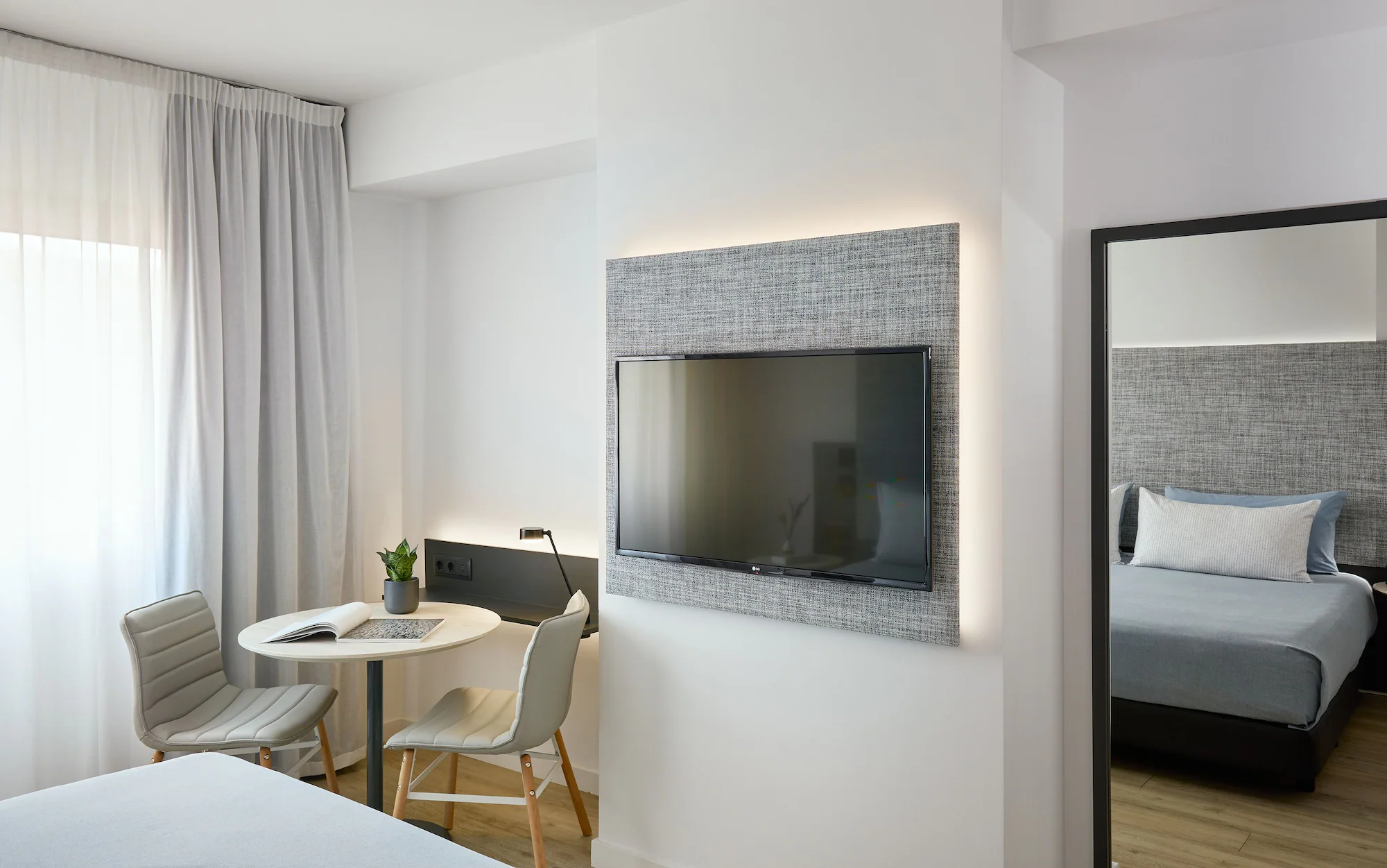 Connecting Double Studio with balcony full double bed