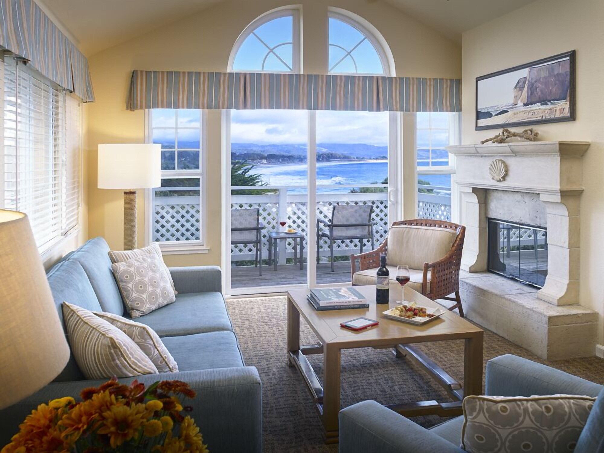 Double Penthouse Suite with balcony and with ocean view full double bed