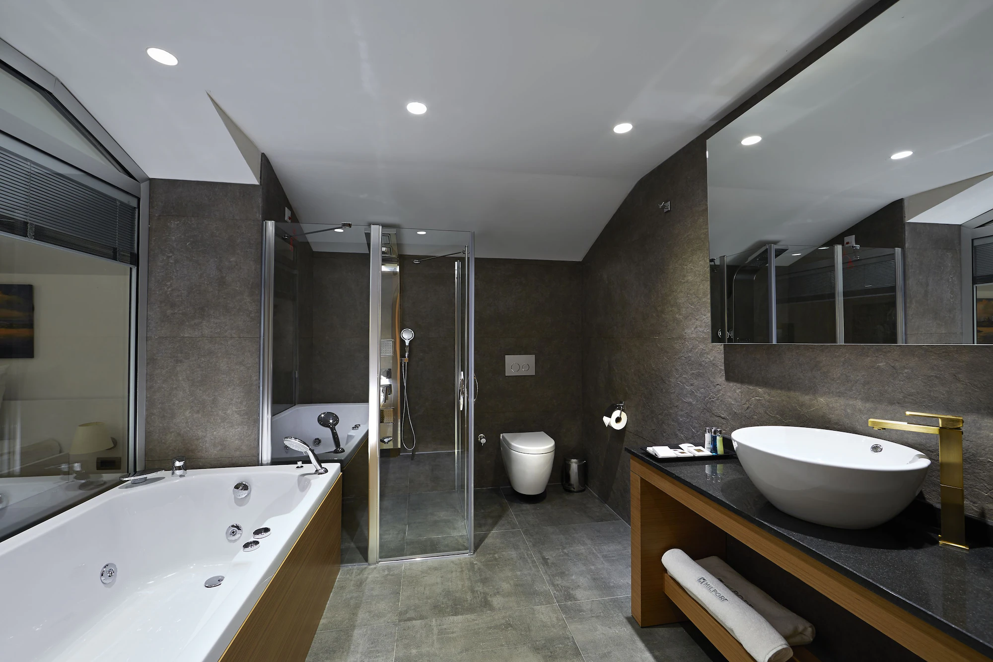 Business Double Suite with balcony and with city view full double bed