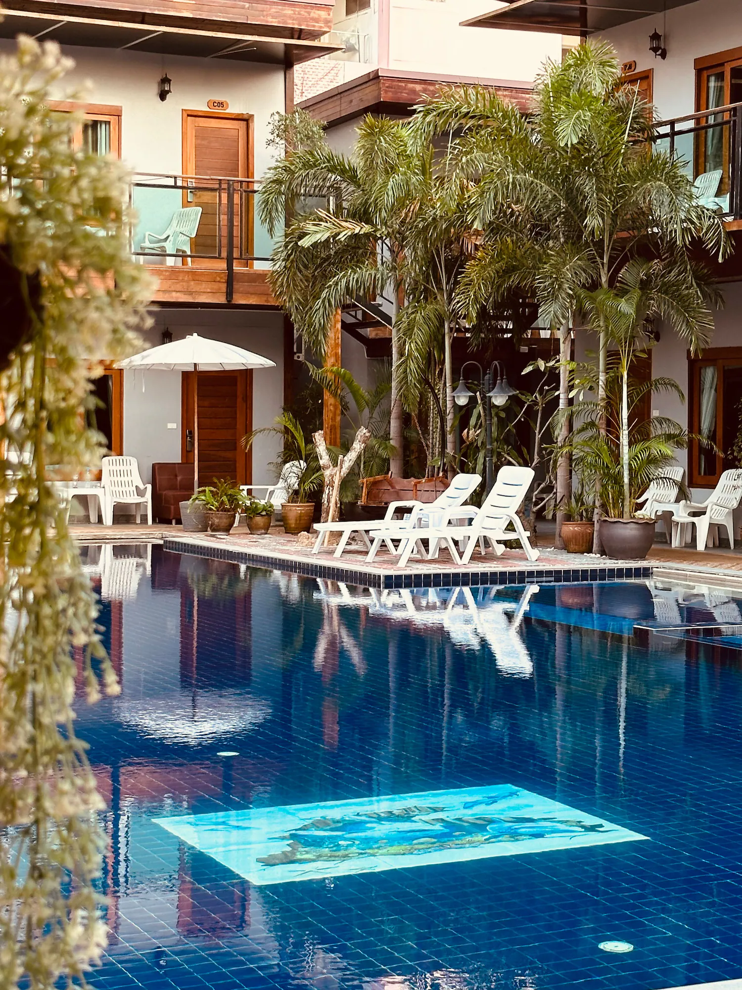1 Bedroom Standard Single Family room with pool view