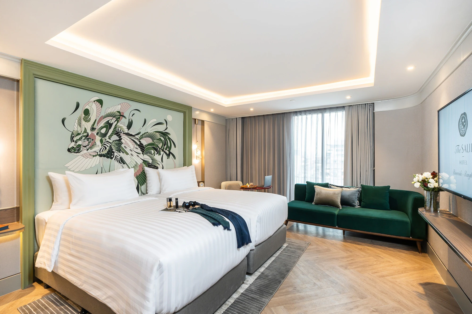1 Bedroom Double room with river view twin beds