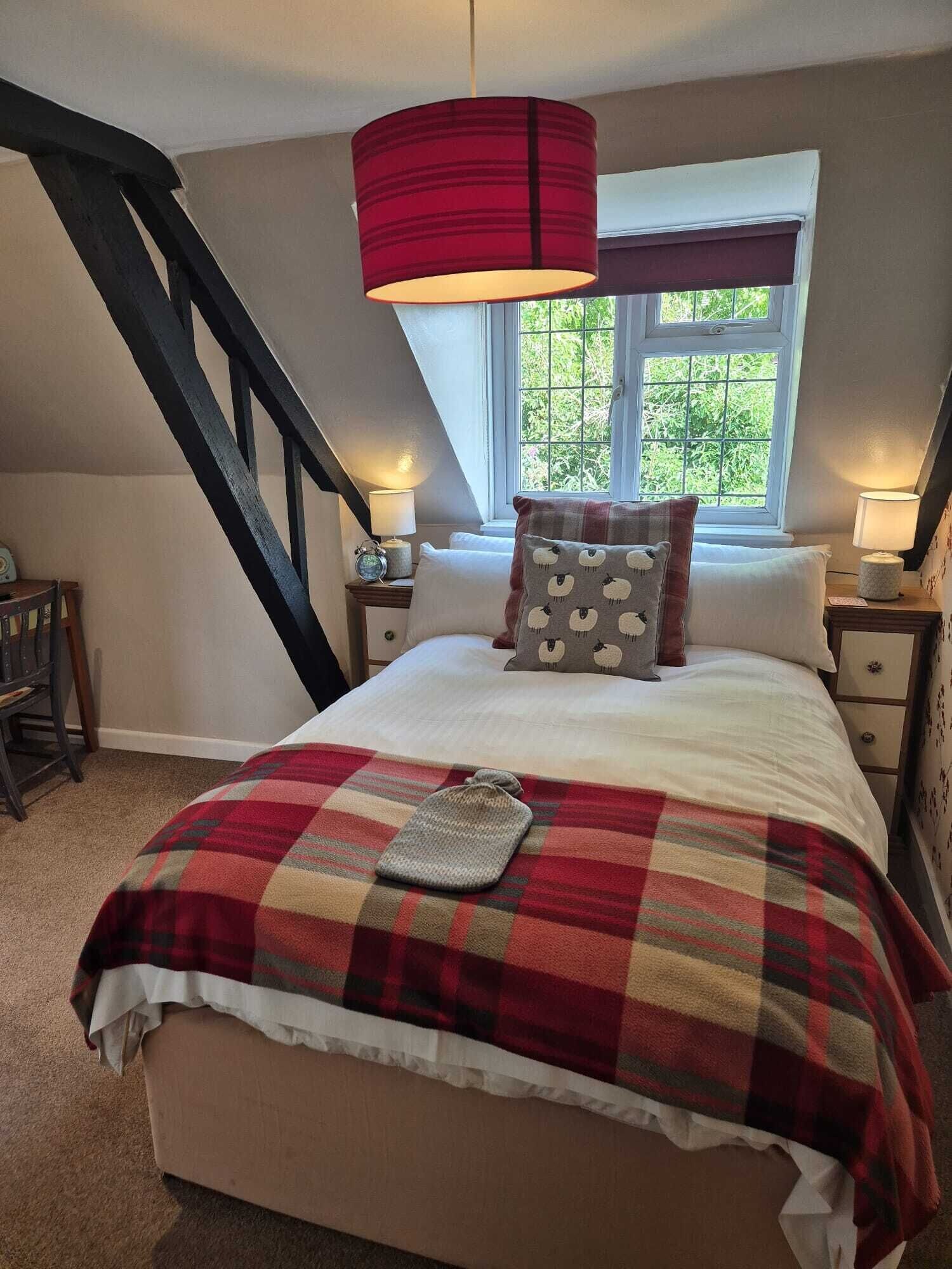 Deluxe Double Basement room with garden view full double bed