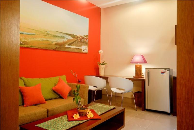 1 Bedroom Deluxe Double Apartment with garden view full double bed
